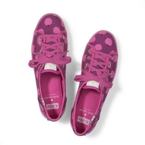 kate spade Shoes - KATE SPADE & KEDS SNAP-DRAGON BURGUNDY APPLE PRINT